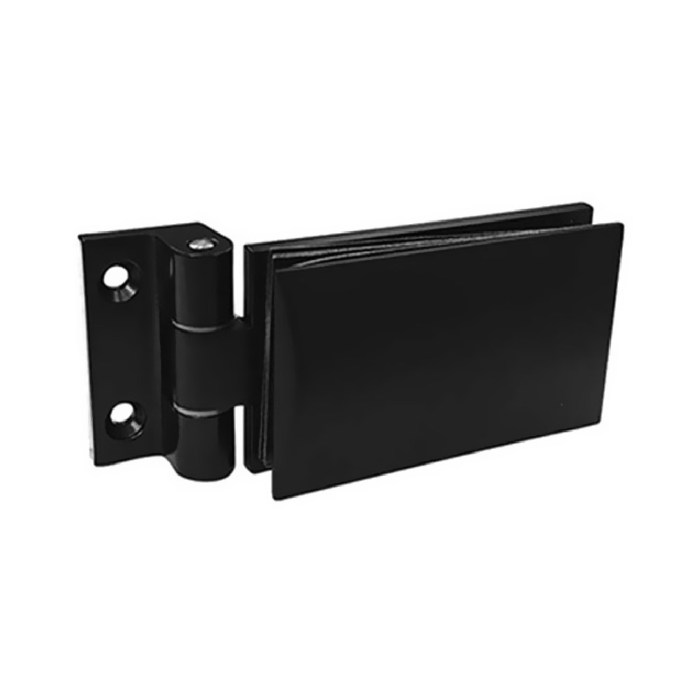 Γυάλινη πόρτα  μαύρη 8mm securit 70x210cm με κάσα σε μαύρο χρώμα