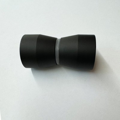 Inox knob set Ø30mm black matte for glass door