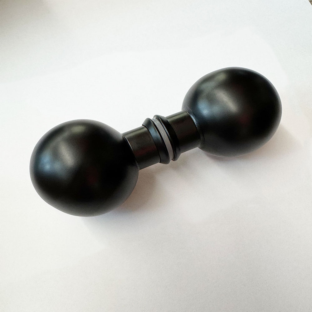 Knob black bull Ø50mm double aluminium Knobs Knob black bull Ø50mm double aluminium