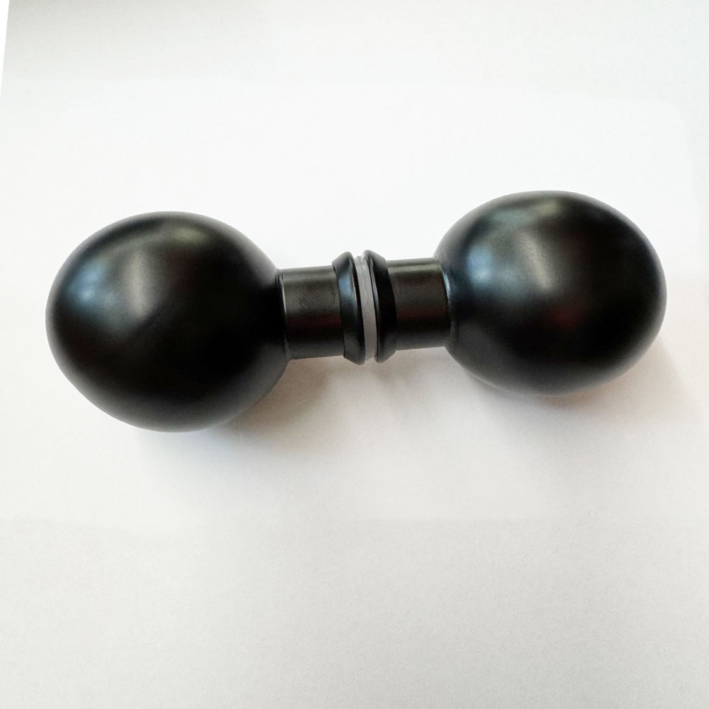Knob black bull Ø50mm double aluminium Knobs Knob black bull Ø50mm double aluminium