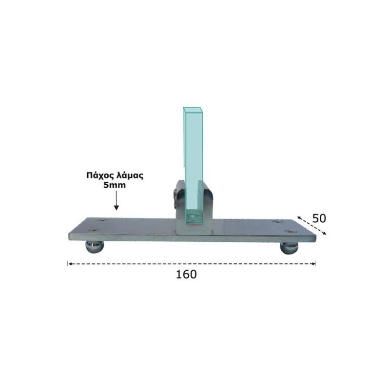 Μεταλλικό στήριγμα για κρύσταλλο τζακιού