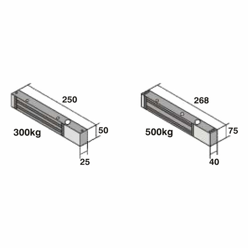 Single-leaf glass door holding electromagnet with indicator