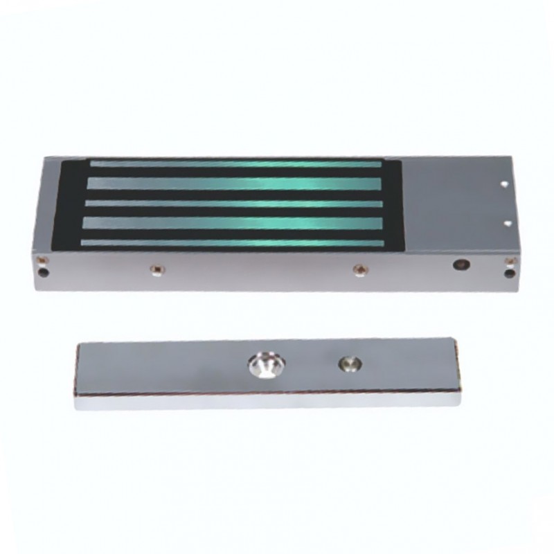 Single-leaf glass door holding electromagnet with indicator