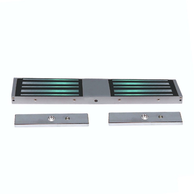 Double glass door holding electromagnet with indicator