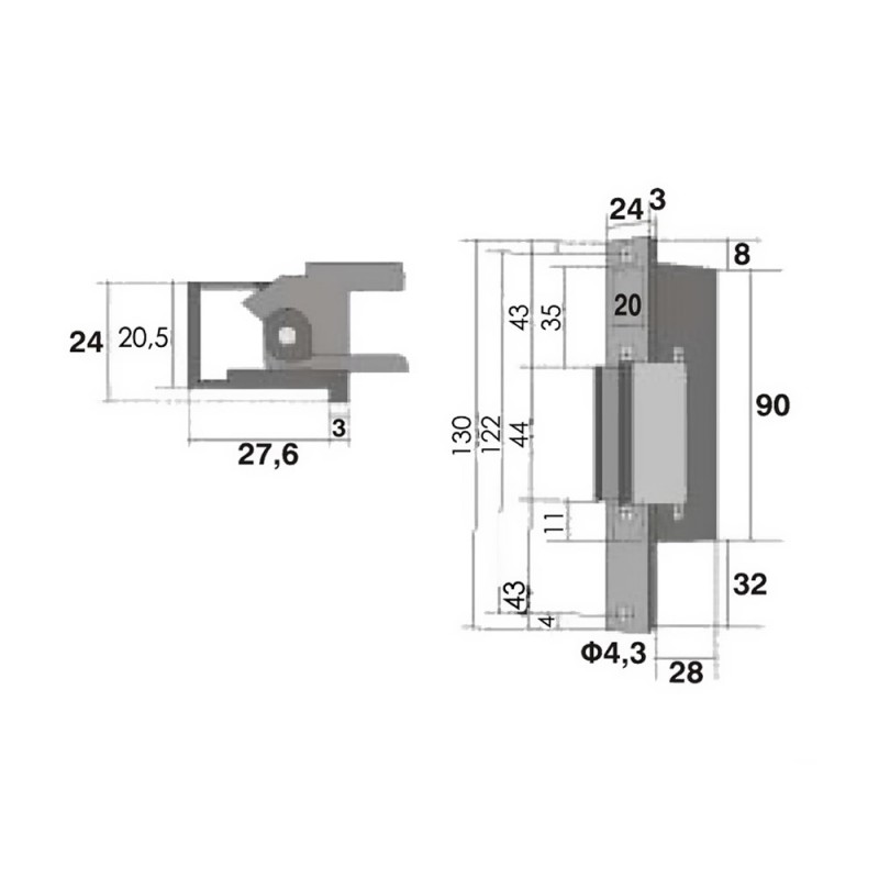 Kypri electric glass single-leaf door