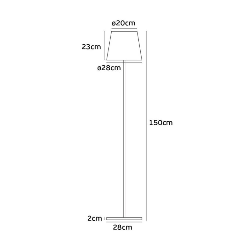  Floor lamp, column - charcoal