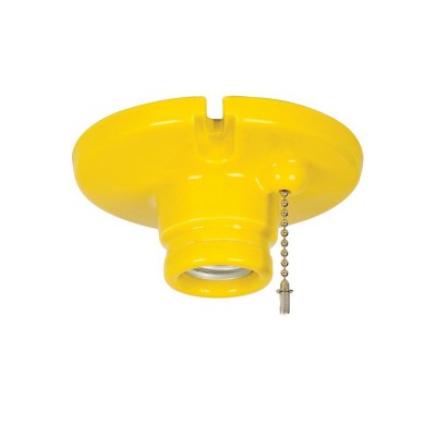 Yellow retro ceramic bathroom wall lamp
