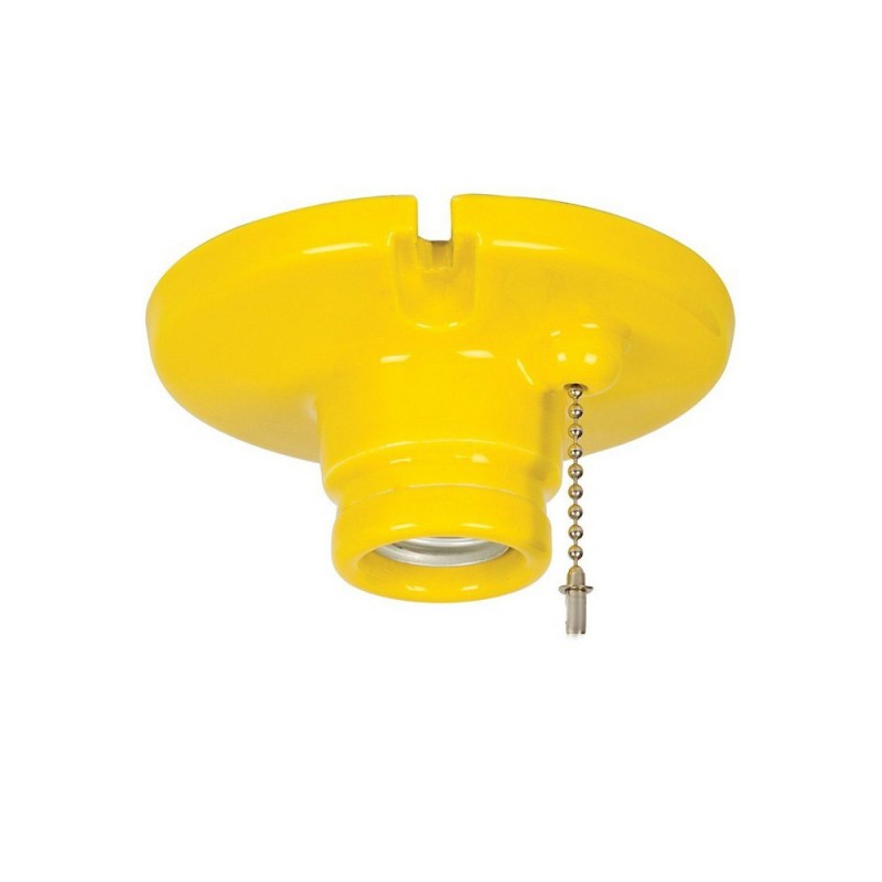Yellow retro ceramic bathroom wall lamp