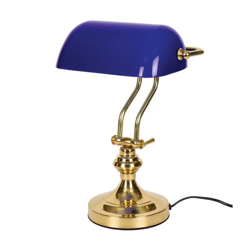  Blue library-style desk lamp
