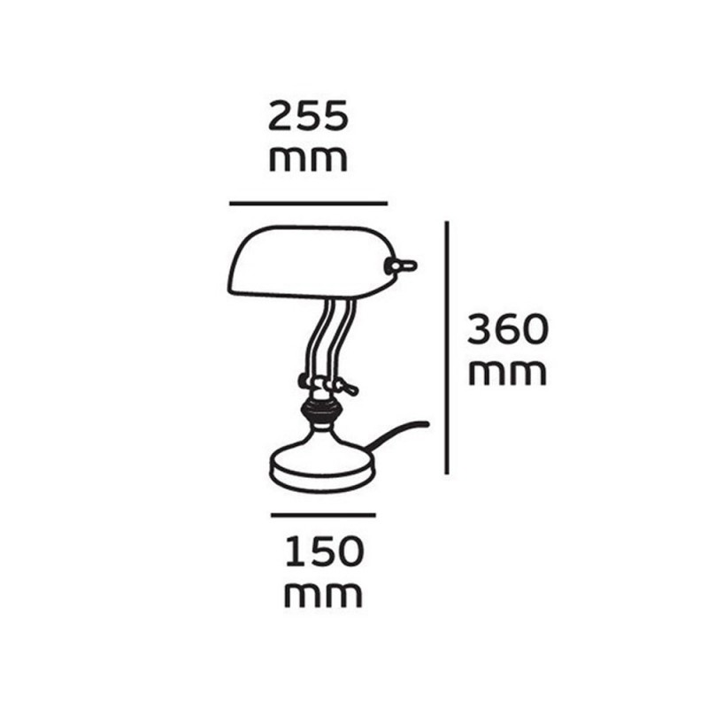 Yellow library type desk lamp