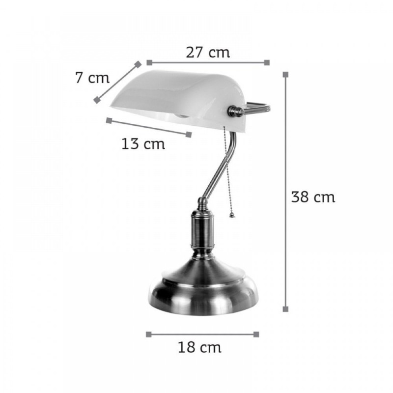 Table lamp made of oxidized metal and green glass
