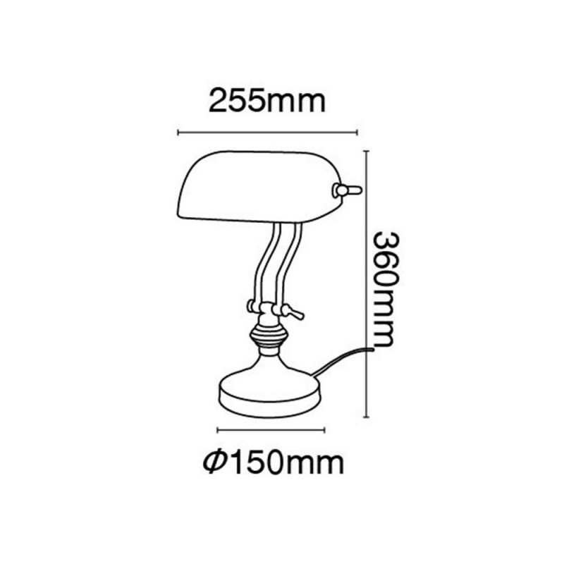 Green library-type desk lamp