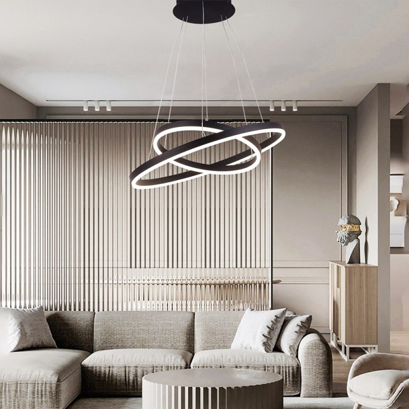 Pendant LED lamp Φ4cm & Φ60cm champagne