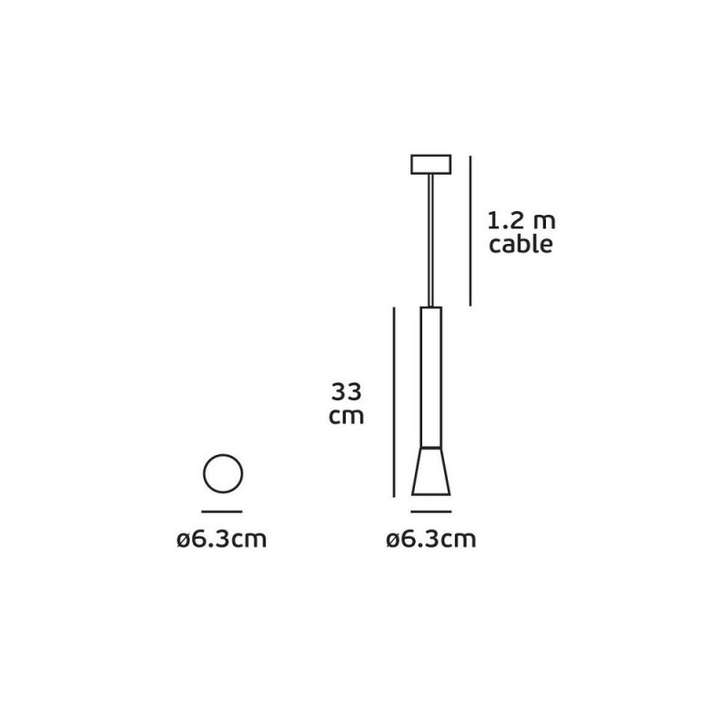  Single-light aluminum pendant light