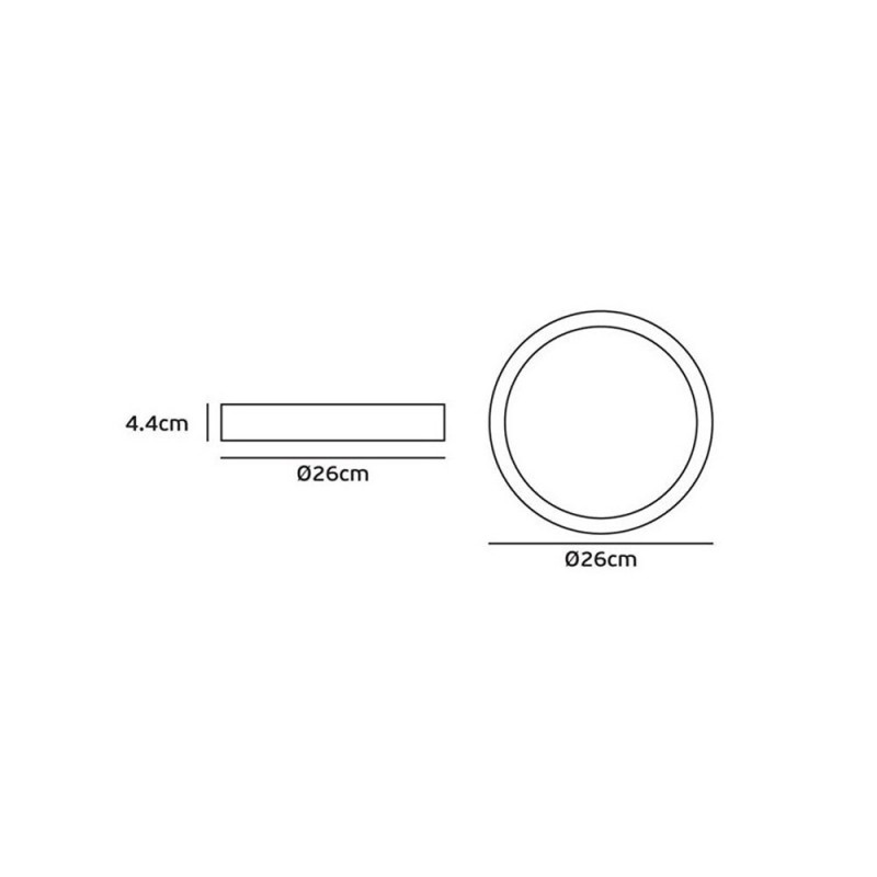 Φωτιστικό Led οροφής γκρί Φ26cm