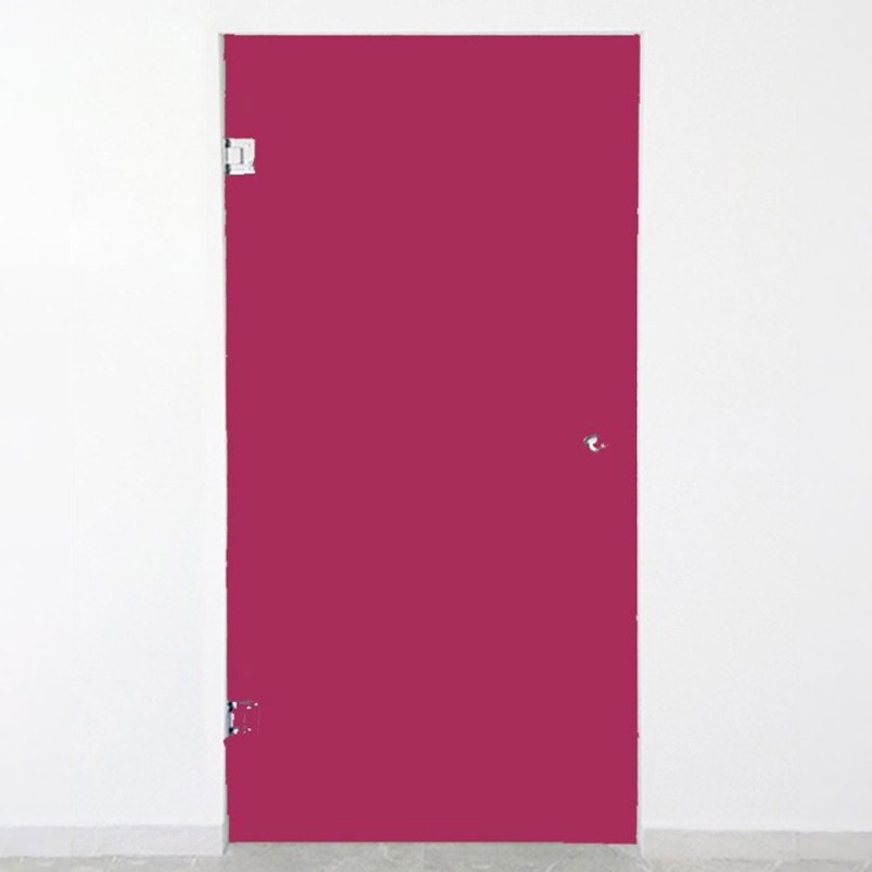 Γυάλινη πόρτα ανοιγόμενη 10mm securit 80x210cm ροζ - φούξια