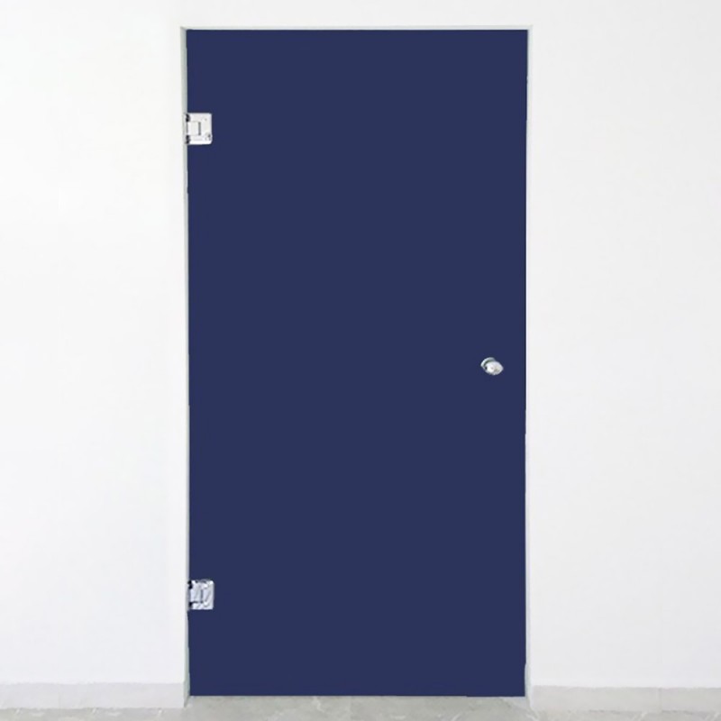 Γυάλινη πόρτα ανοιγόμενη 10mm securit 80x210cm μπλε