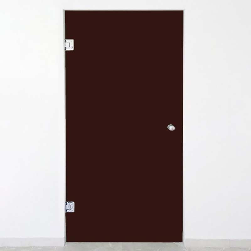 Γυάλινη πόρτα ανοιγόμενη 10mm securit 80x210cm καφέ σκούρο