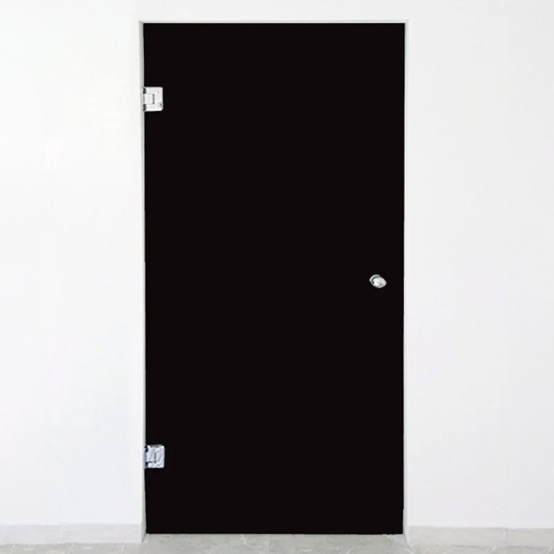 Γυάλινη πόρτα ανοιγόμενη 10mm securit 80x210cm μαύρη