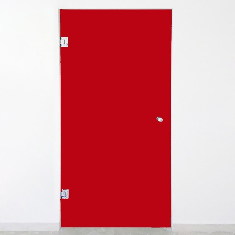 Opening glass door 10mm securit 80x210cm red