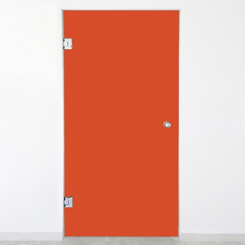 Γυάλινη πόρτα ανοιγόμενη 10mm securit 80x210cm πορτοκαλί