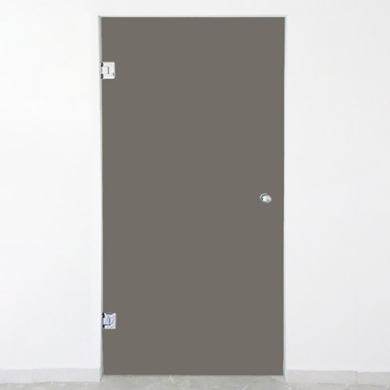 Γυάλινη πόρτα ανοιγόμενη 10mm securit 80x210cm γκρι