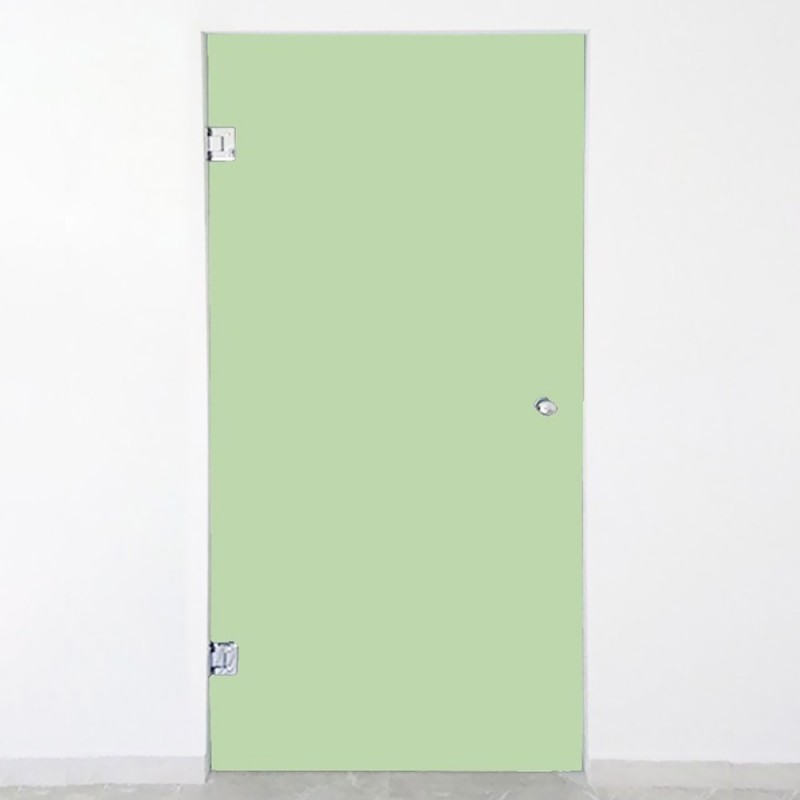 Γυάλινη πόρτα ανοιγόμενη 10mm securit 80x210cm παλ πράσινο