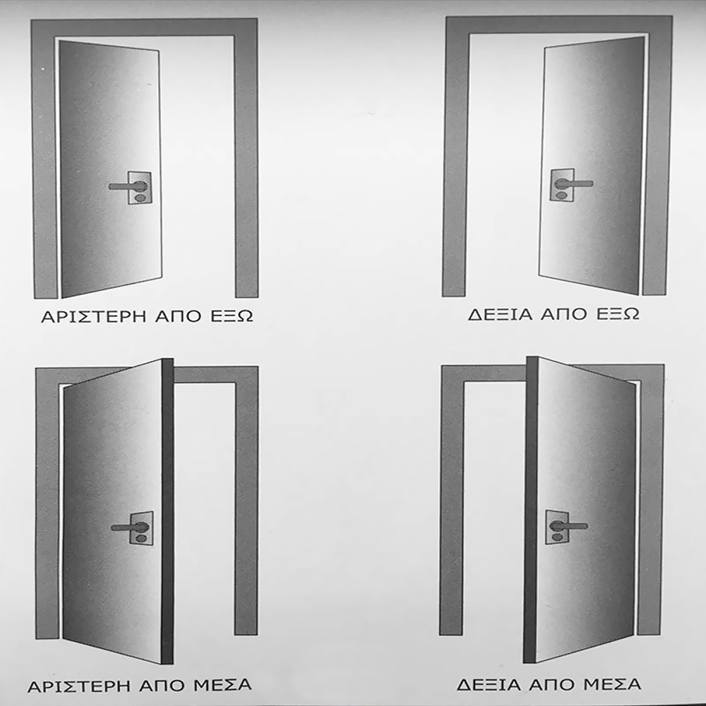 Satin glass door 10mm securit 80x210cm with frame Ανοιγόμενες Πόρτες με Κάσα Satin glass door 10mm securit 80x210cm with frame