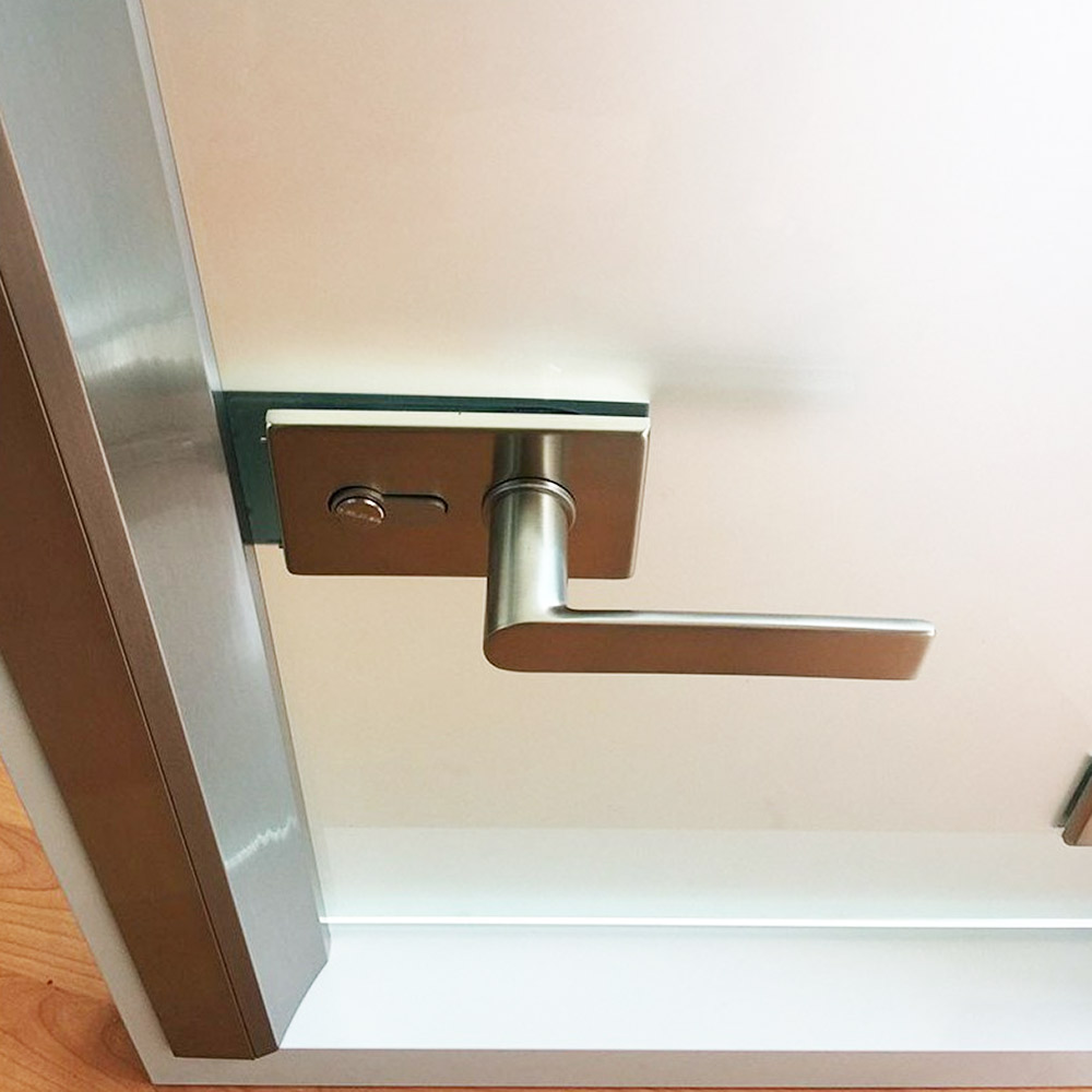 Satin glass door 10mm securit 80x210cm with frame Ανοιγόμενες Πόρτες με Κάσα Satin glass door 10mm securit 80x210cm with frame