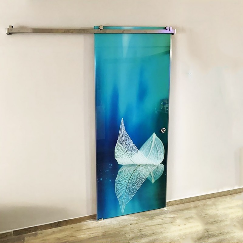 Συρόμενη γυάλινη πόρτα 10mm securit 80x210cm με ψηφιακή κεραμική εκτύπωση