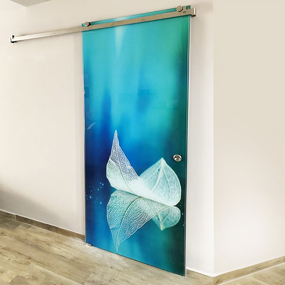 Συρόμενη γυάλινη πόρτα 10mm securit 80x210cm με ψηφιακή κεραμική εκτύπωση
