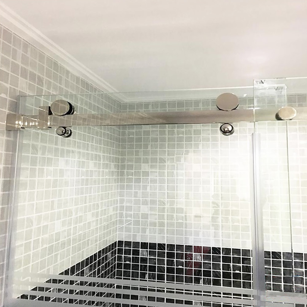  Sliding Glass Bathroom Shower Enclosure 10mm 120x190cm Stainless Guide