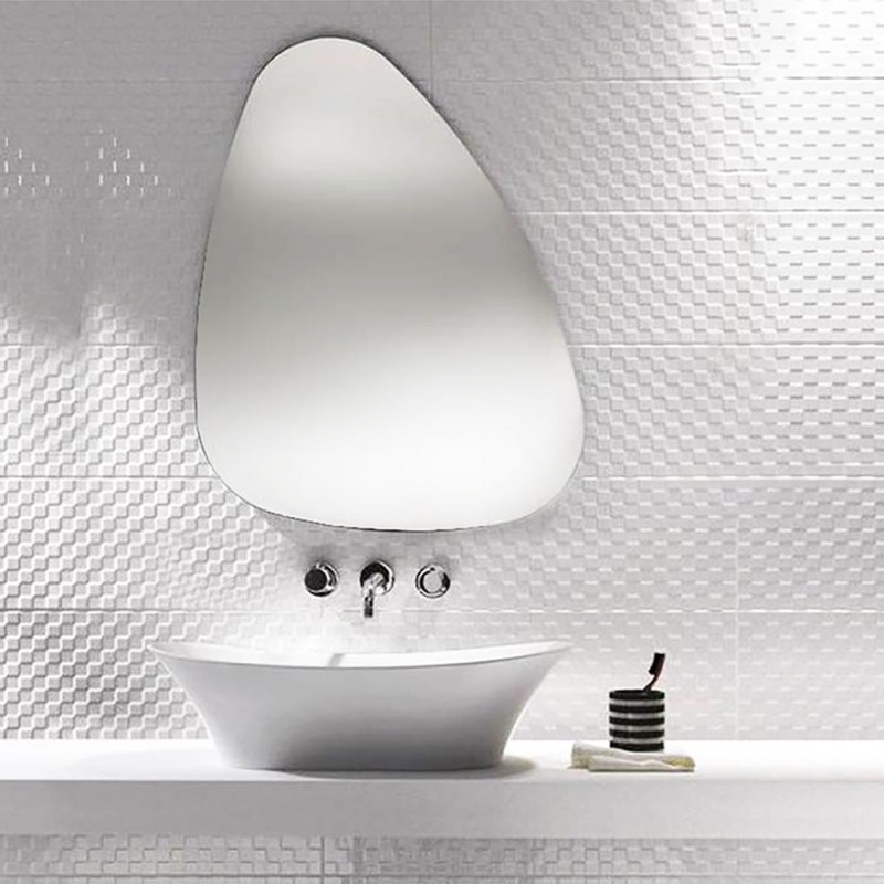 Καθρέπτης μπάνιου τοίχου 60x80cm σε σχήμα βότσαλο