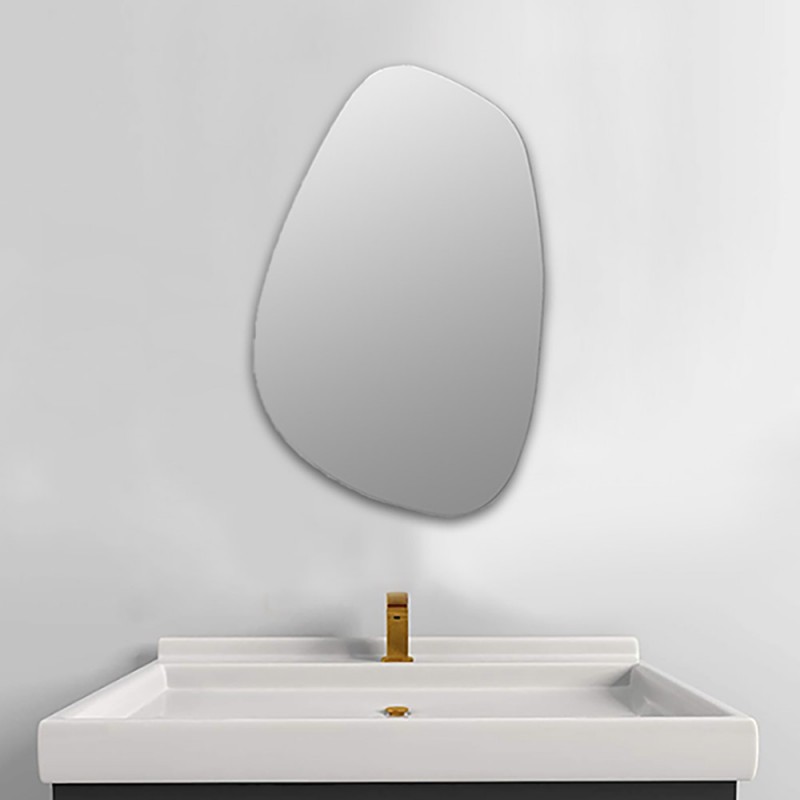 Stone shaped bathroom wall mirror 43x77cm - 55x90cm - 60x90cm