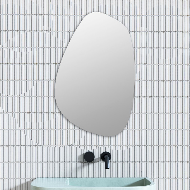 Stone shaped bathroom wall mirror 43x77cm - 55x90cm - 60x90cm