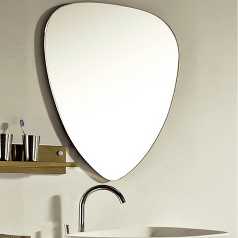 Bathroom wall mirror in drop design 48x60cm