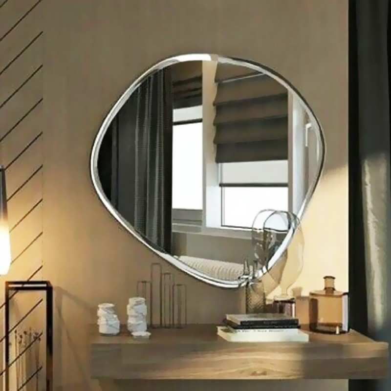 Μirror 90x90cm in the shape of stone