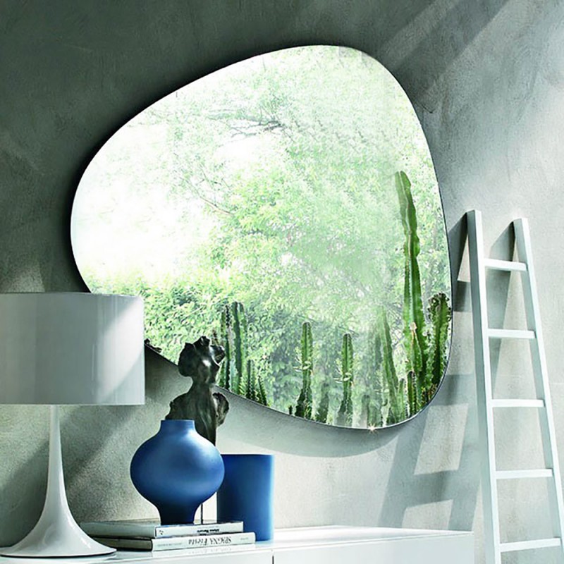 Bathroom mirror 80x80cm - 90x85cm pebble shaped