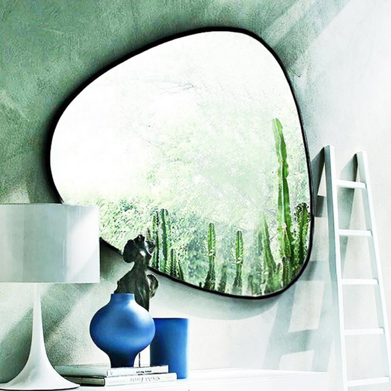 Bathroom mirror 80x80cm - 90x85cm pebble shaped