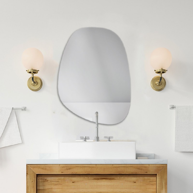 Pebble shaped mirror 60x80cm