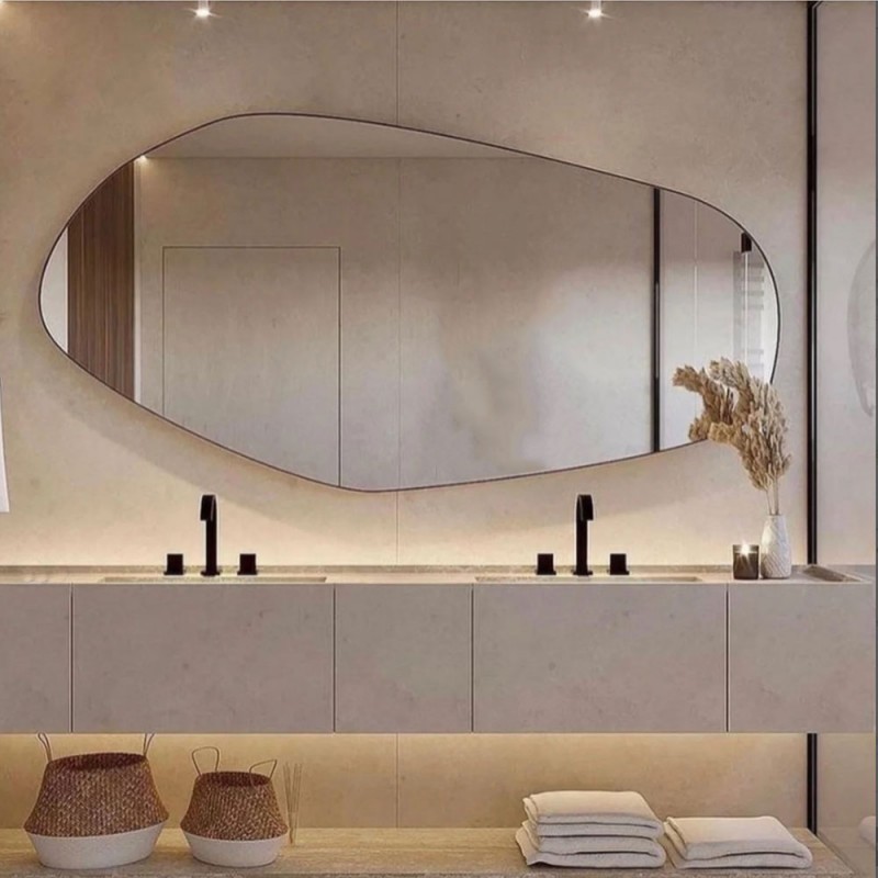 Bathroom mirror 150x70cm - 180x85cm in free design