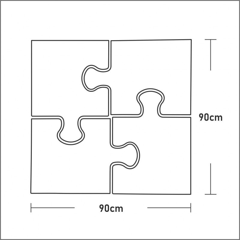 Καθρέπτης παζλ 90x90cm (σε 4 τεμάχια)