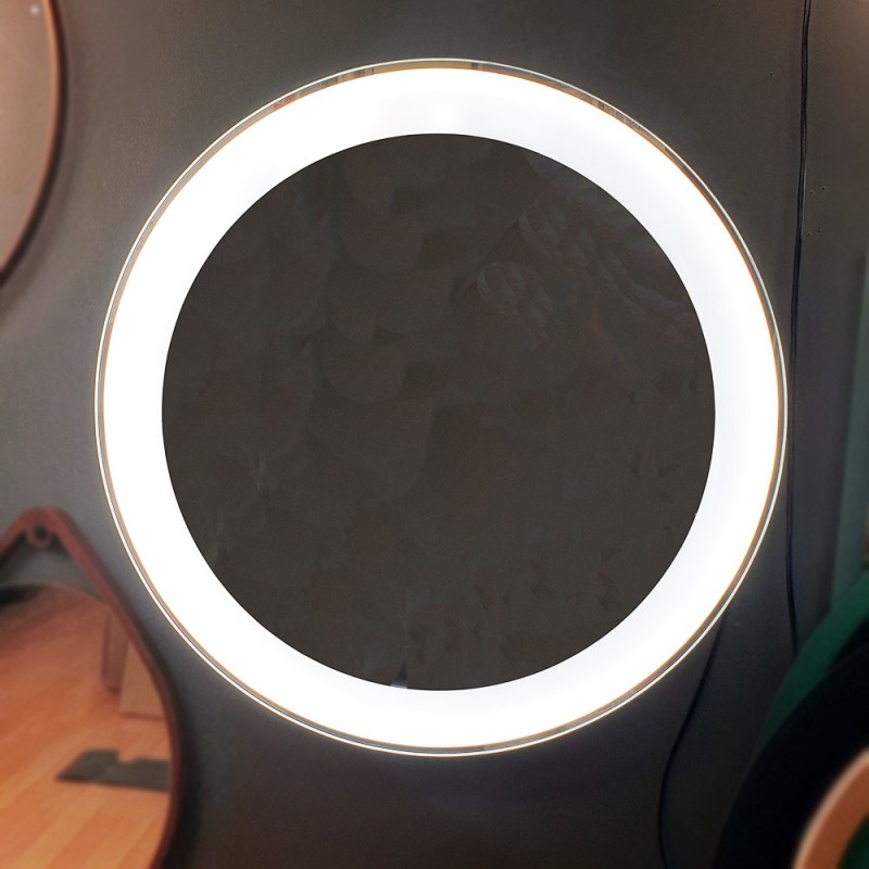  Hollywood make-up mirror Ø80cm with LED lighting and sandblasting design