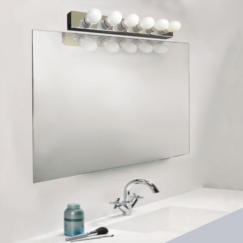  Wall mirror 80x60cm with light for Hollywood make up