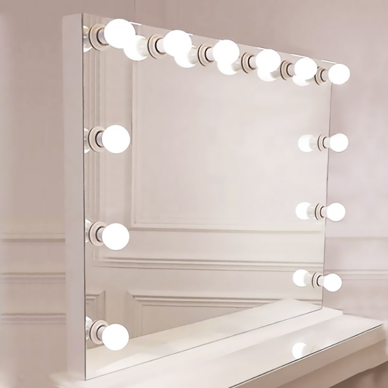  Wall mirror 90x70cm with lighting for Hollywood make up