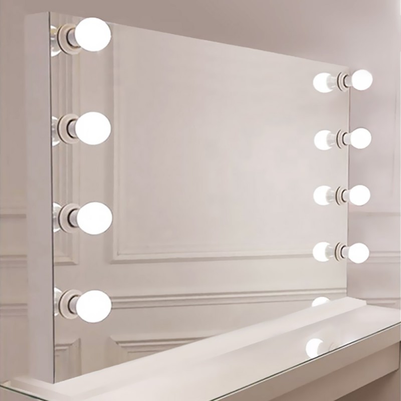  Wall mirror 90x70cm with lighting for Hollywood make up