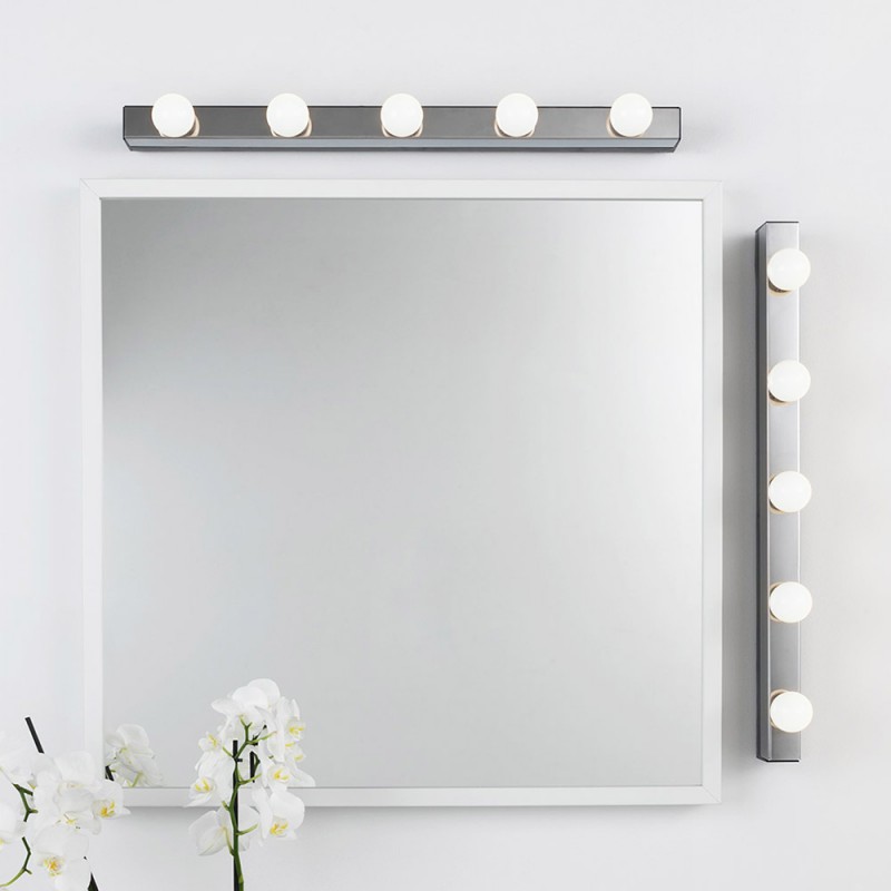  Wall mirror 80x60cm with white lights for Hollywood make up