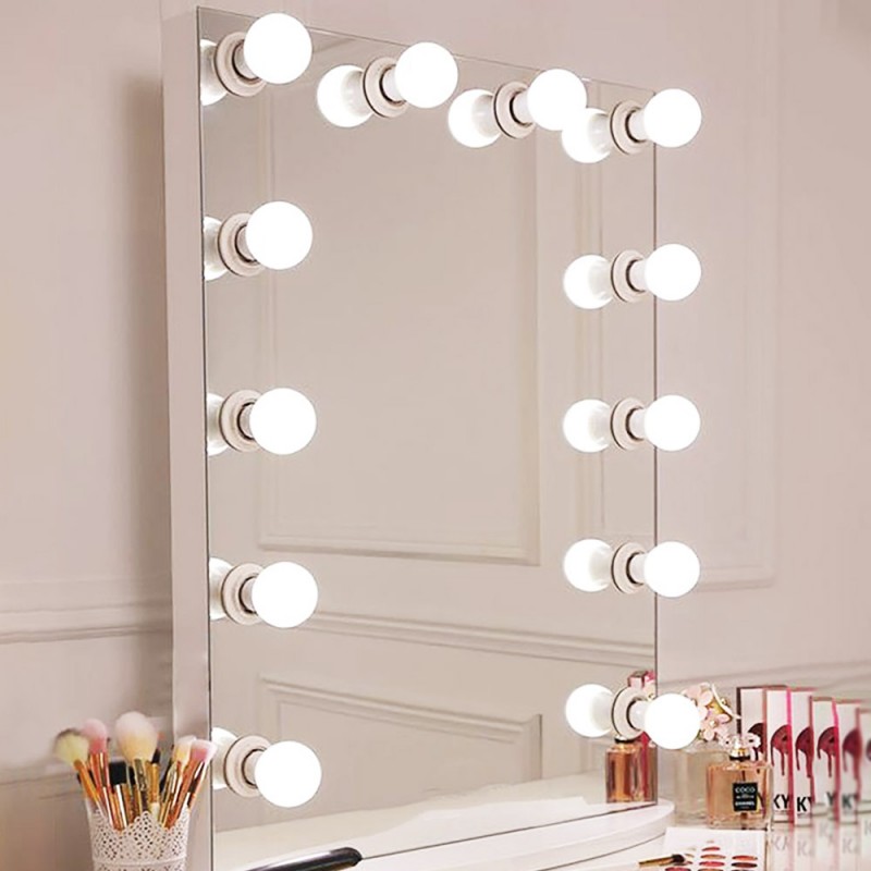  Wall mirror 70x90cm with lighting for Hollywood make up