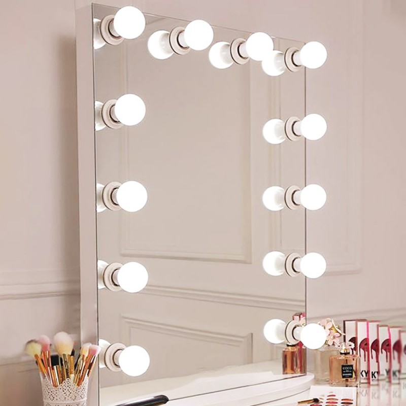  Wall mirror 70x90cm with lighting for Hollywood make up