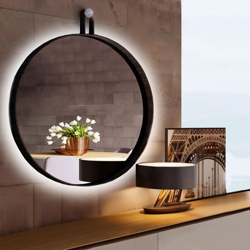  Round mirror Ø60cm - Ø90cm with steel blade